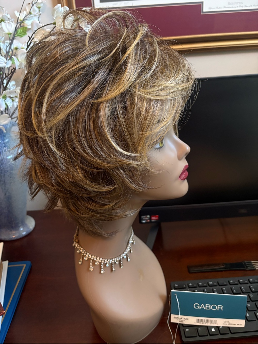Gabor Short Layered Wig in Blonde and Brown